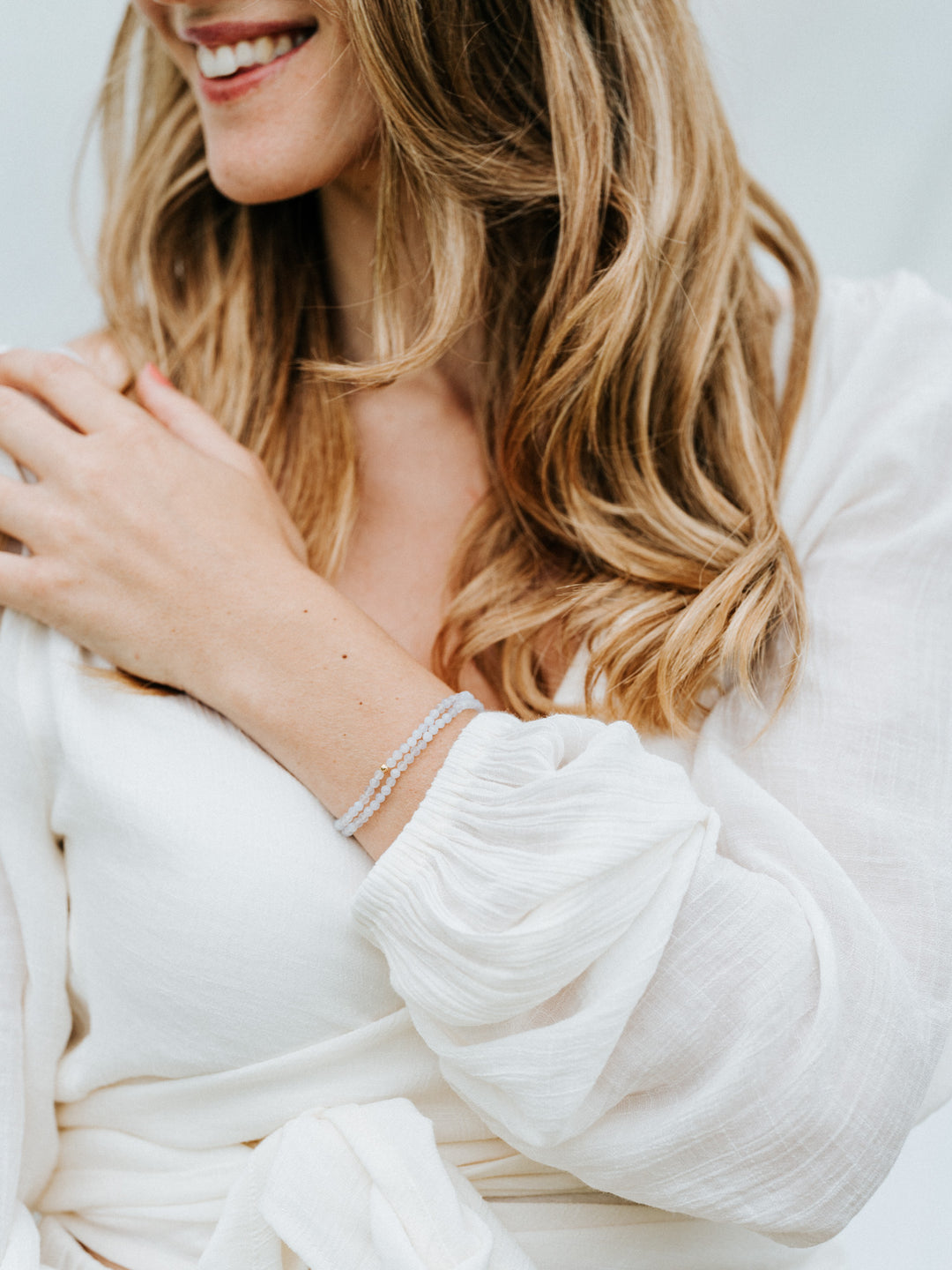 Blauer Chalcedon Armband