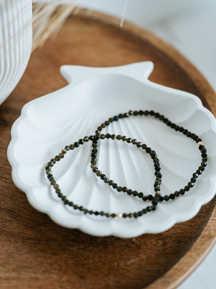 Gold Sheen Obsidian Armband