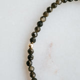 Golden Veil Gold Sheen Obsidian Armband