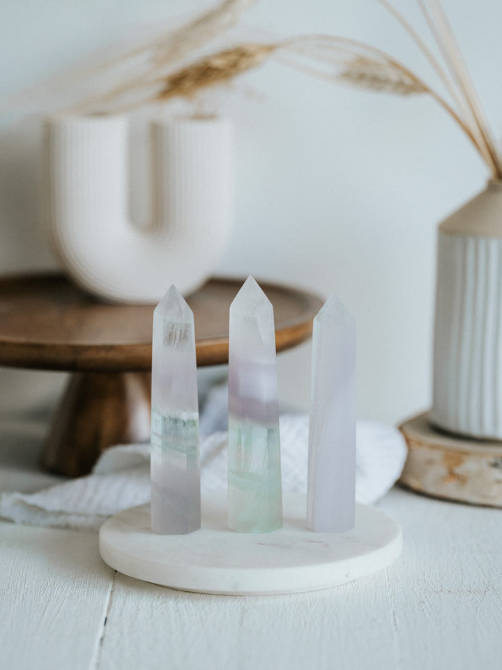 Lavendelfluorit Spitze