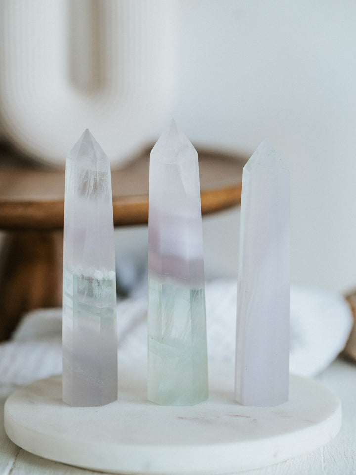 Lavendelfluorit Spitze