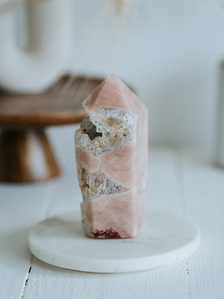 Pink Amethyst Spitze, Einzelstück #4123