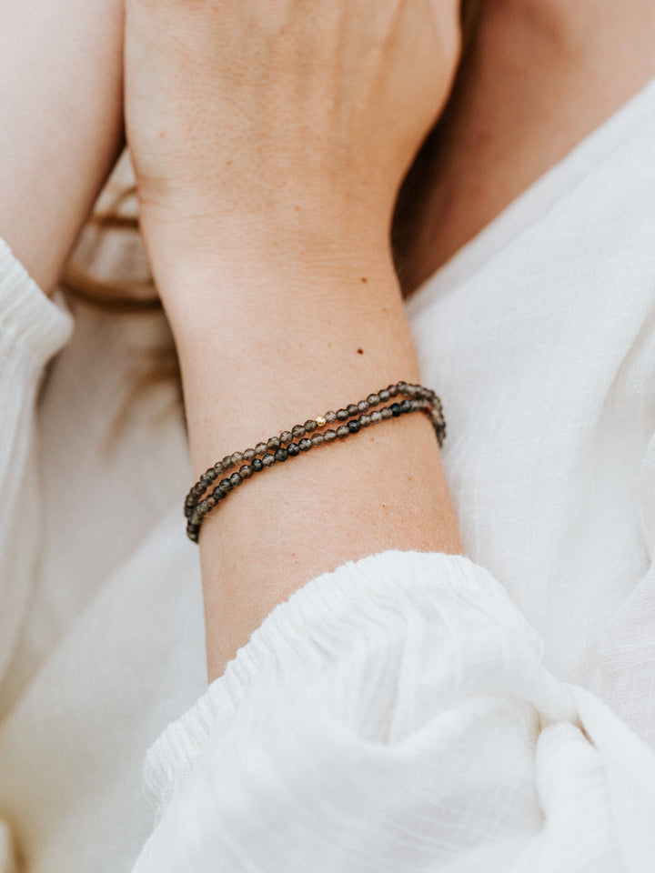 Schwarzer Mondstein Armband