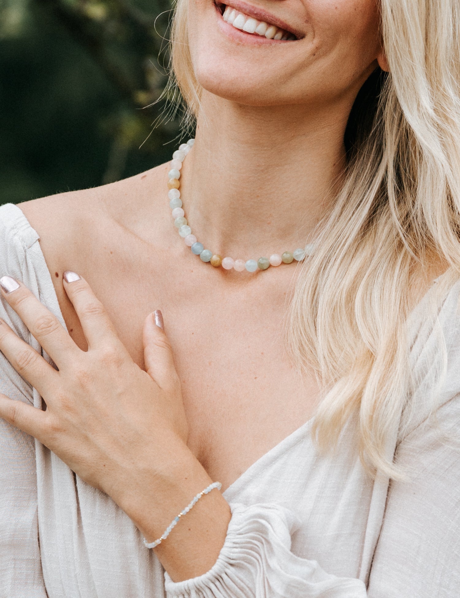 Sorbet Morganit Kette