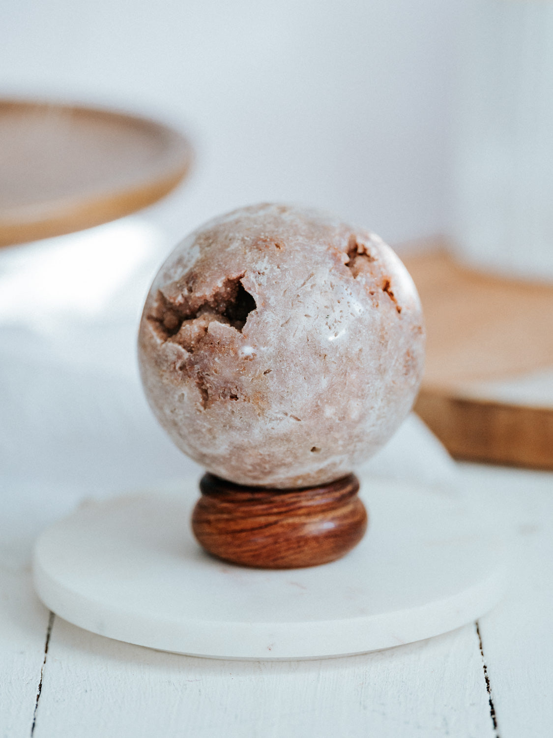Pink Amethyst Kugel, Einzelstück #5135