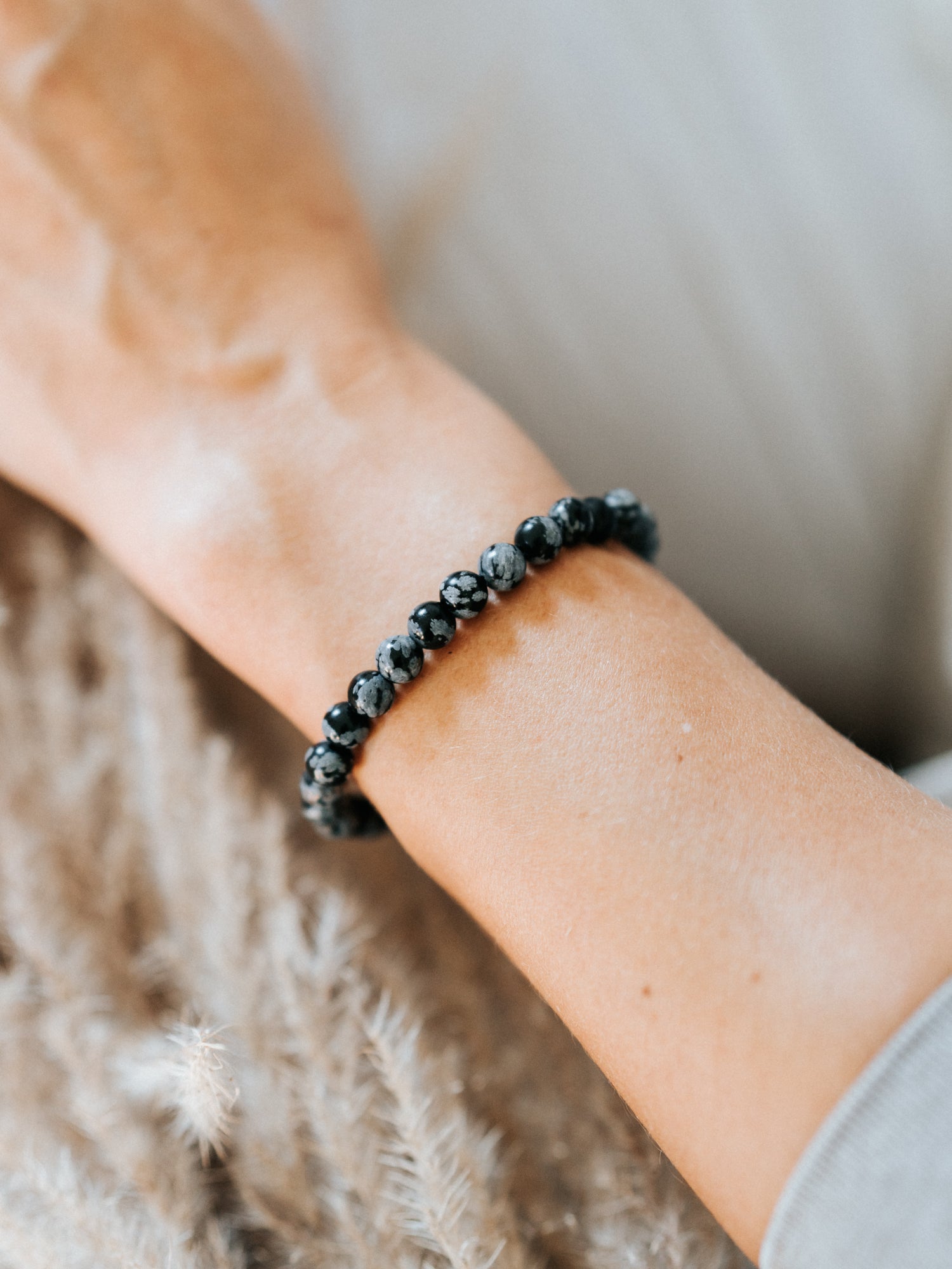 Schneeflockenobsidian Armband