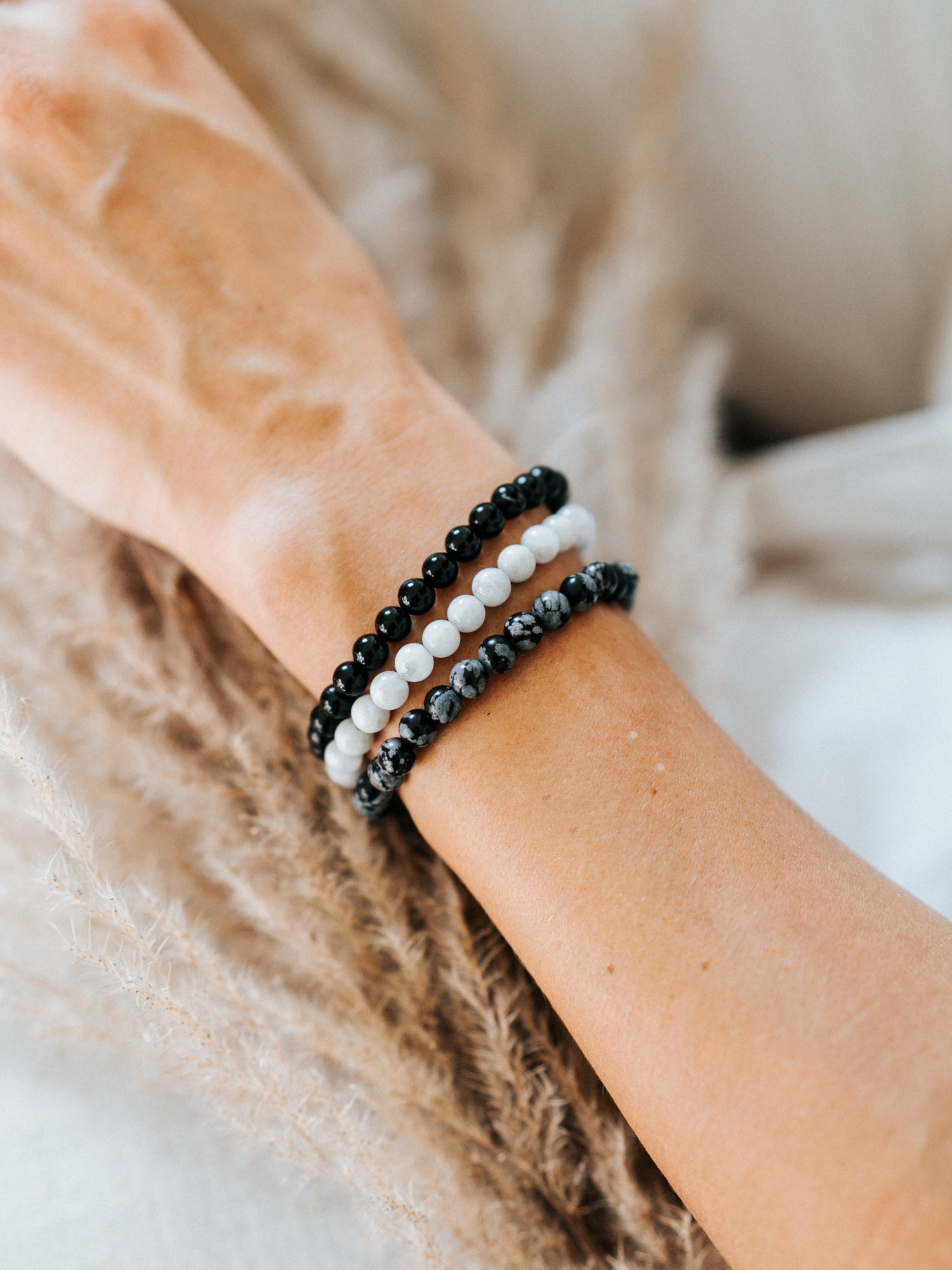 Schneeflockenobsidian Armband